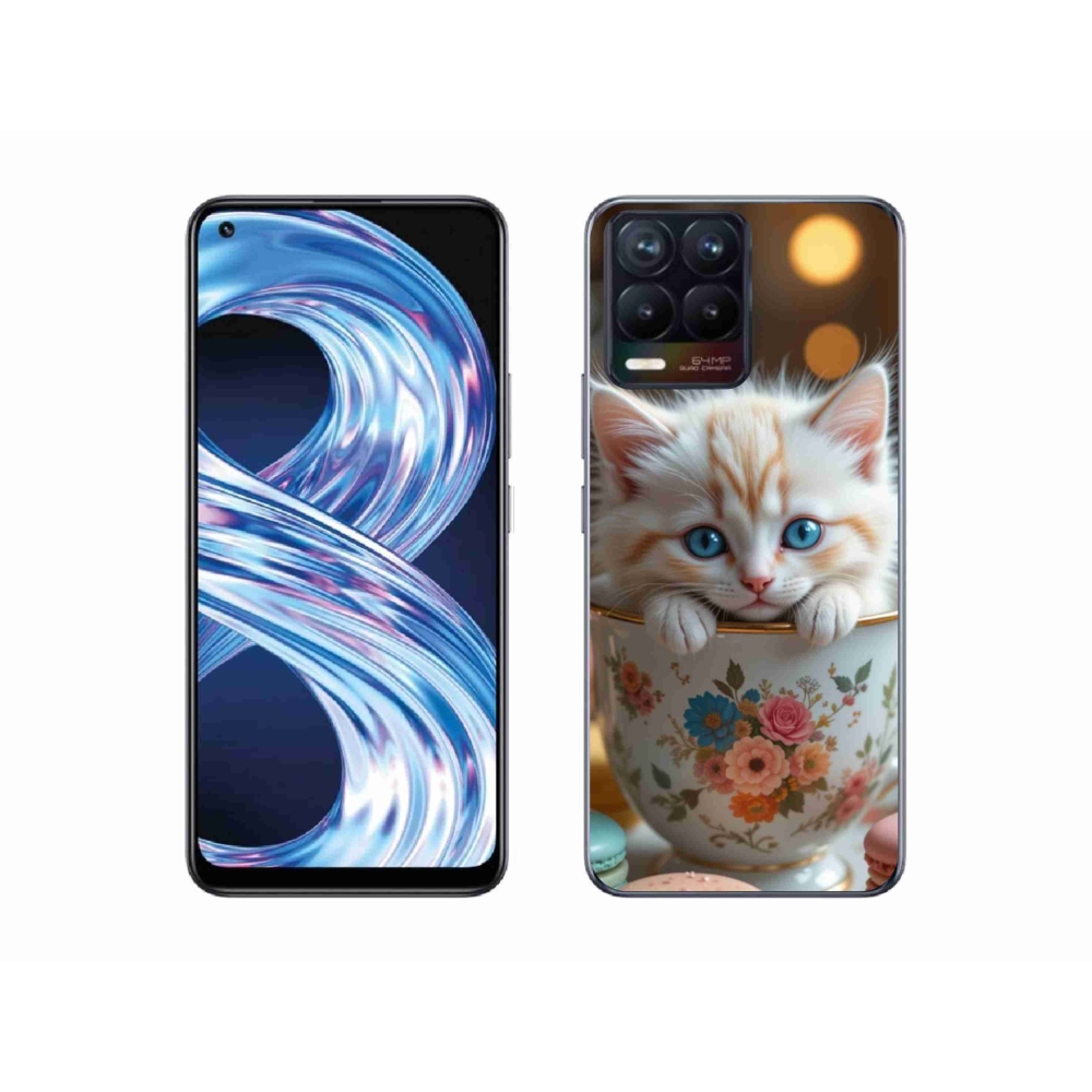 mmCase gél tok a Realme 8 4G-hez – aranyos cica 6