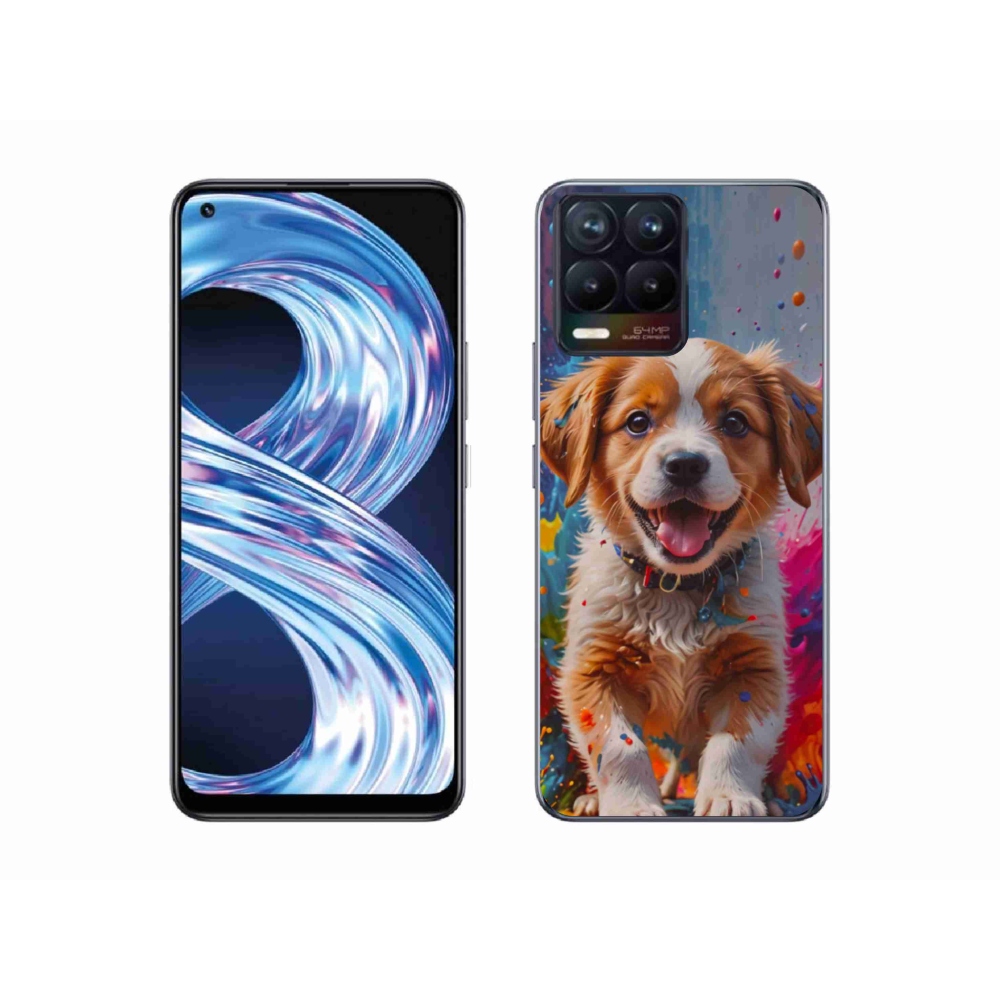 mmCase gél tok a Realme 8 4G-hez – aranyos kiskutya 3