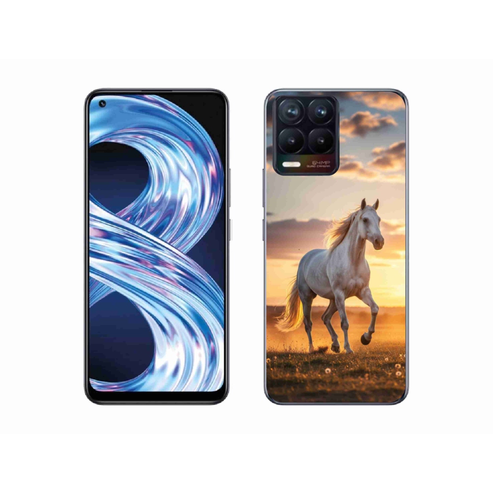 mmCase gél tok a Realme 8 Pro-hoz – Futó fehér ló 2