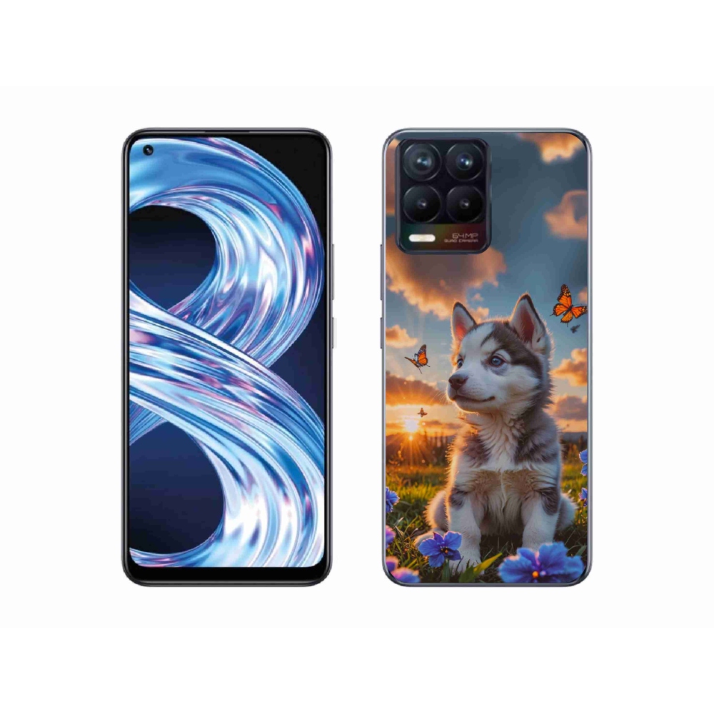 mmCase gél tok a Realme 8 Pro-hoz – husky naplementekor