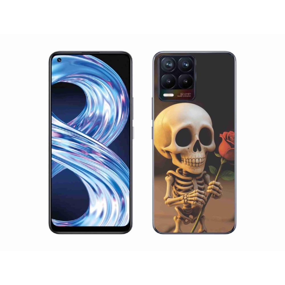 mmCase géltok a Realme 8 Pro-hoz – csontváz rózsával