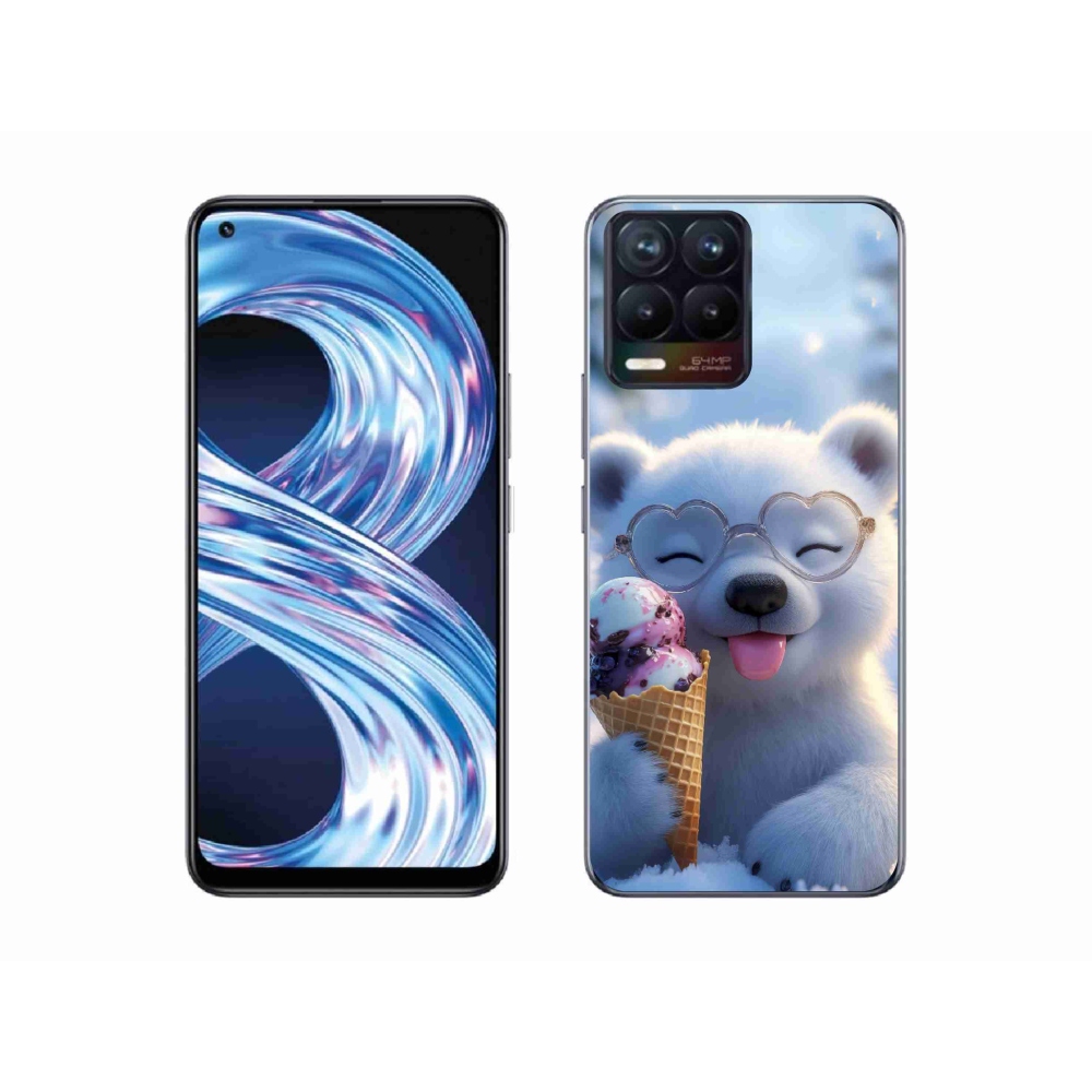 mmCase gél tok a Realme 8 Pro-hoz – jégkrémet evő mackó