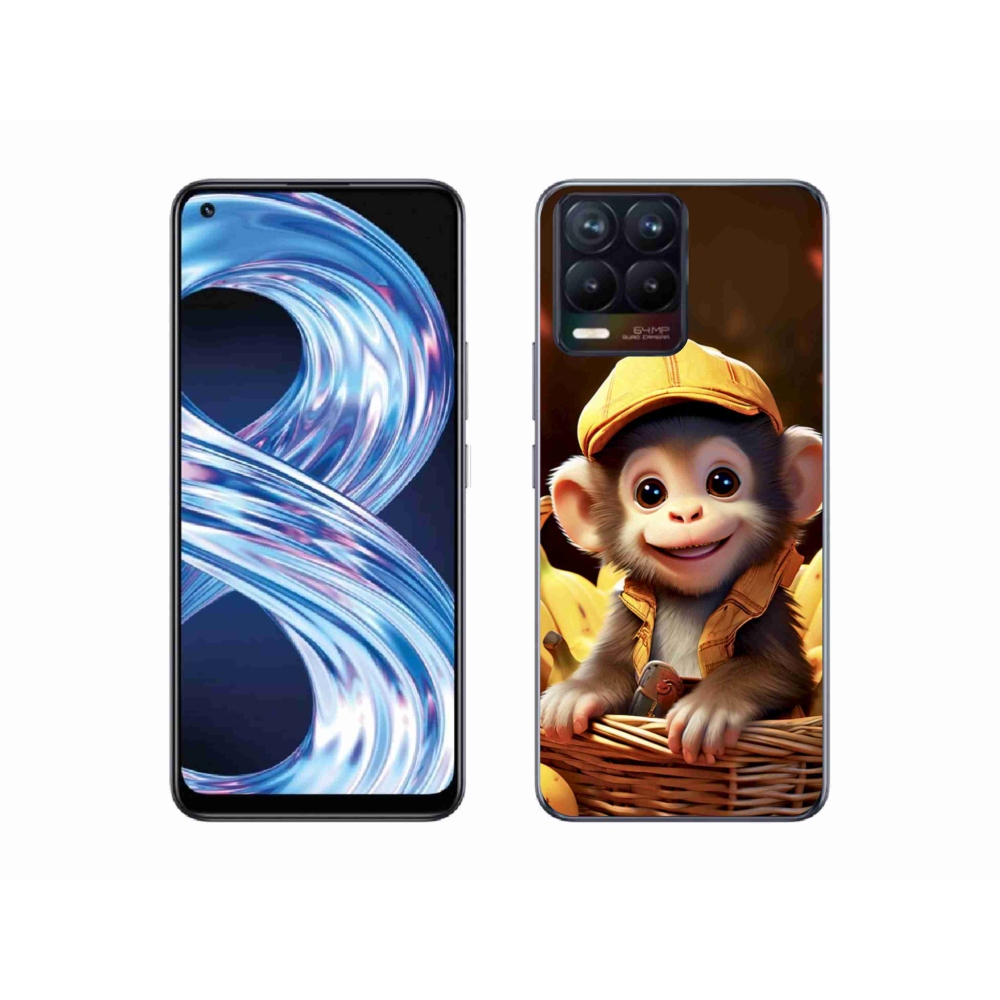 mmCase gél tok a Realme 8 Pro-hoz – majom a kosárban