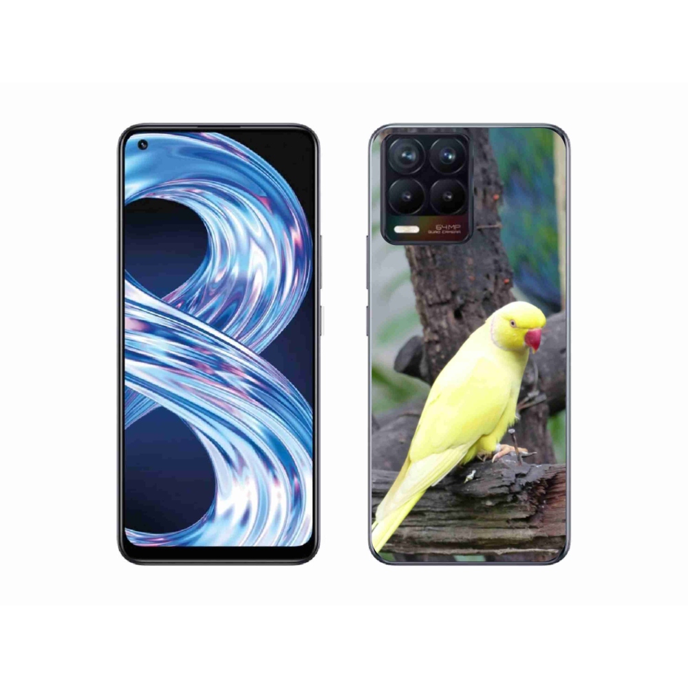 mmCase géltok a Realme 8 Pro-hoz – sárga alexandri papagáj