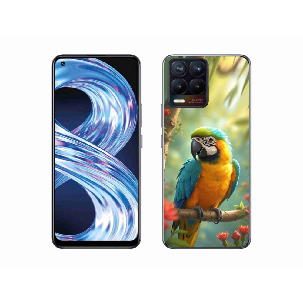 mmCase géltok a Realme 8 Pro-hoz – kék-sárga ara papagáj