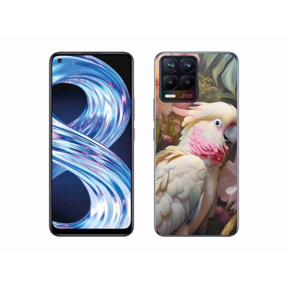 mmCase géltok a Realme 8 Pro-hoz – rózsaszín kakadu papagáj 2