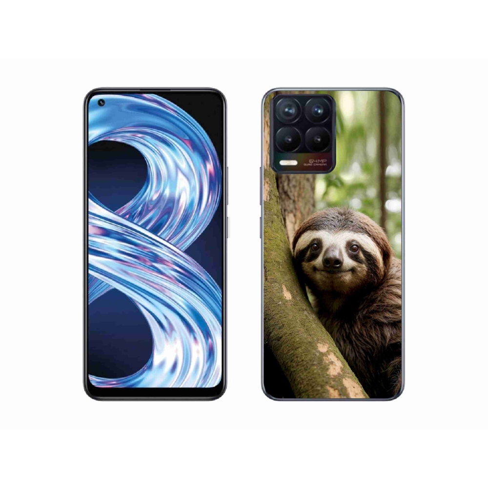 mmCase gélhuzat a Realme 8 Pro-hoz – mosolygós lajhár