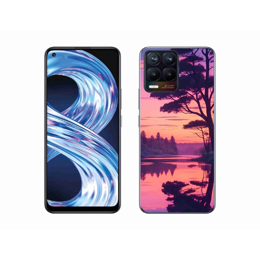 mmCase gélhuzat a Realme 8 Pro-hoz – naplemente a tó felett
