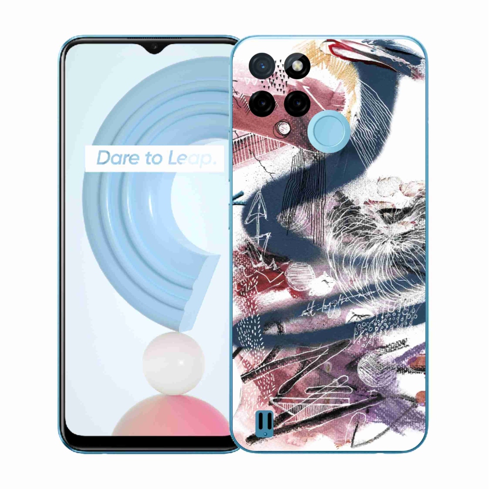 Zselés borító mmCase a Realme C21Y/C25Y készülékhez - absztrakt motívum 28