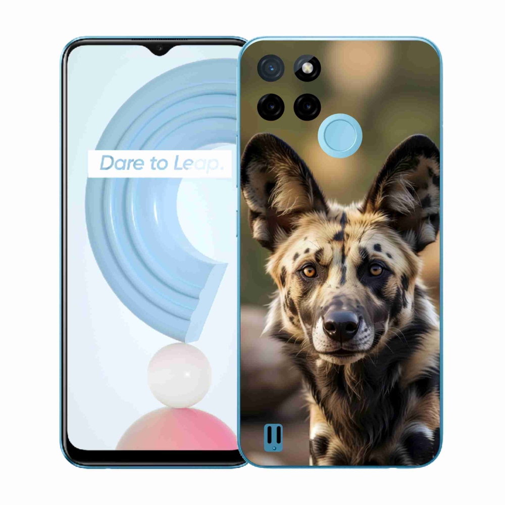 Zselés borítás mmCase a Realme C21Y/C25Y készülékhez - Afrikai vadkutya
