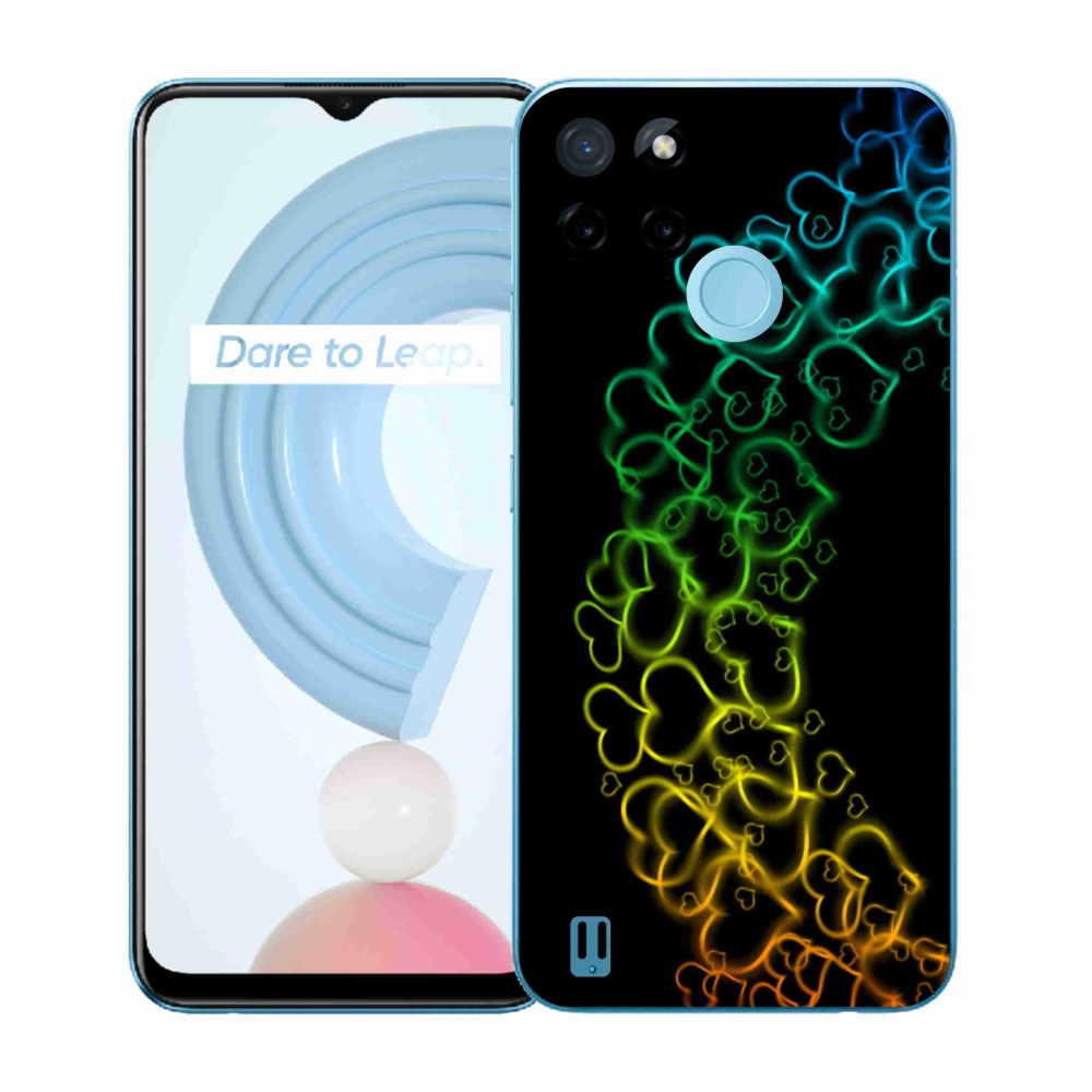 Zselés tok mmCase a Realme C21Y/C25Y készülékhez - színes szívek