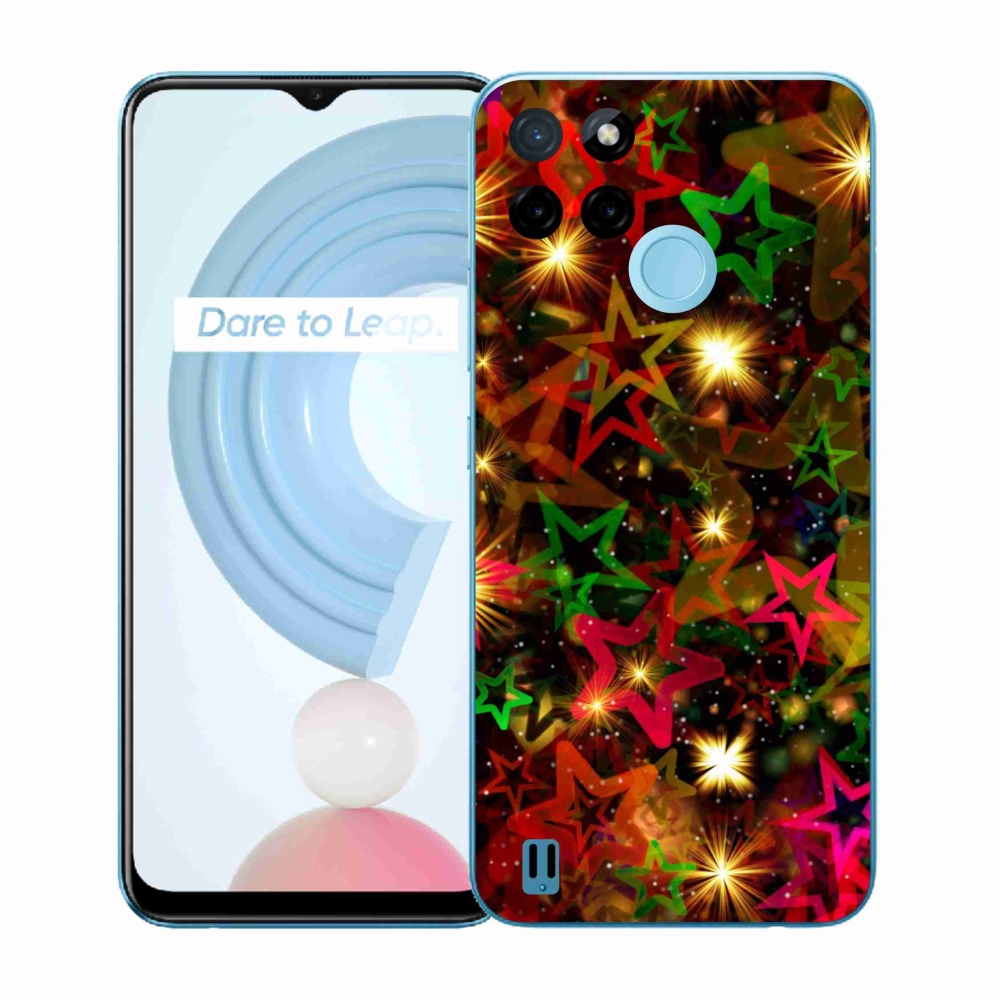 Zselés tok mmCase a Realme C21Y/C25Y készülékhez - színes csillagok