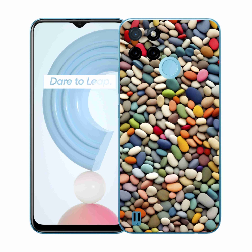 Zselés borítás mmCase a Realme C21Y/C25Y készülékhez - színes strasszkövek 2
