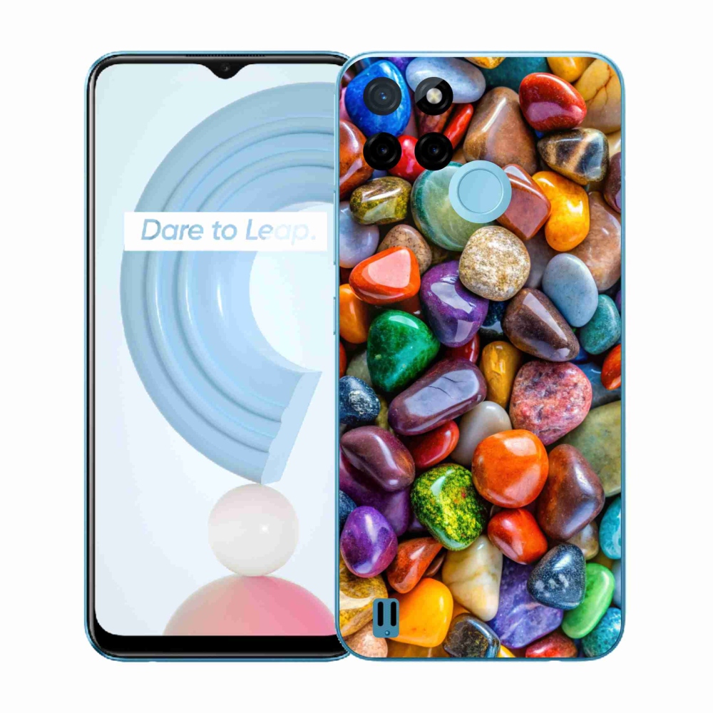 Zselés borítás mmCase a Realme C21Y/C25Y készülékhez - színes strasszkövek
