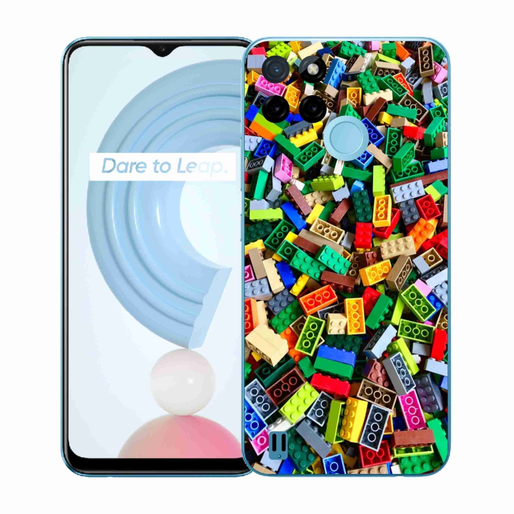 Zselés borítás mmCase a Realme C21Y/C25Y készülékhez - színes építőelemek