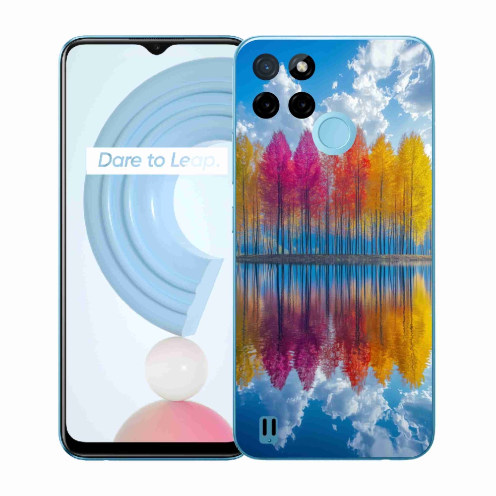 Zselés tok mmCase a Realme C21Y/C25Y készülékhez - színes fák