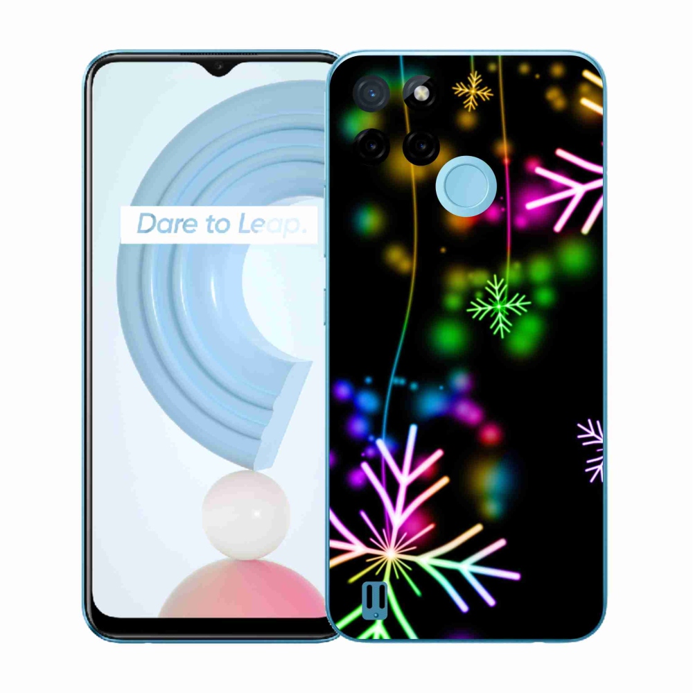 Zselés borítás mmCase a Realme C21Y/C25Y készülékhez - színes pelyhekkel