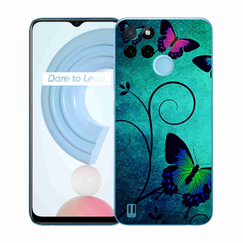 Zselés borító mmCase a Realme C21Y/C25Y készülékhez - színes pillangók