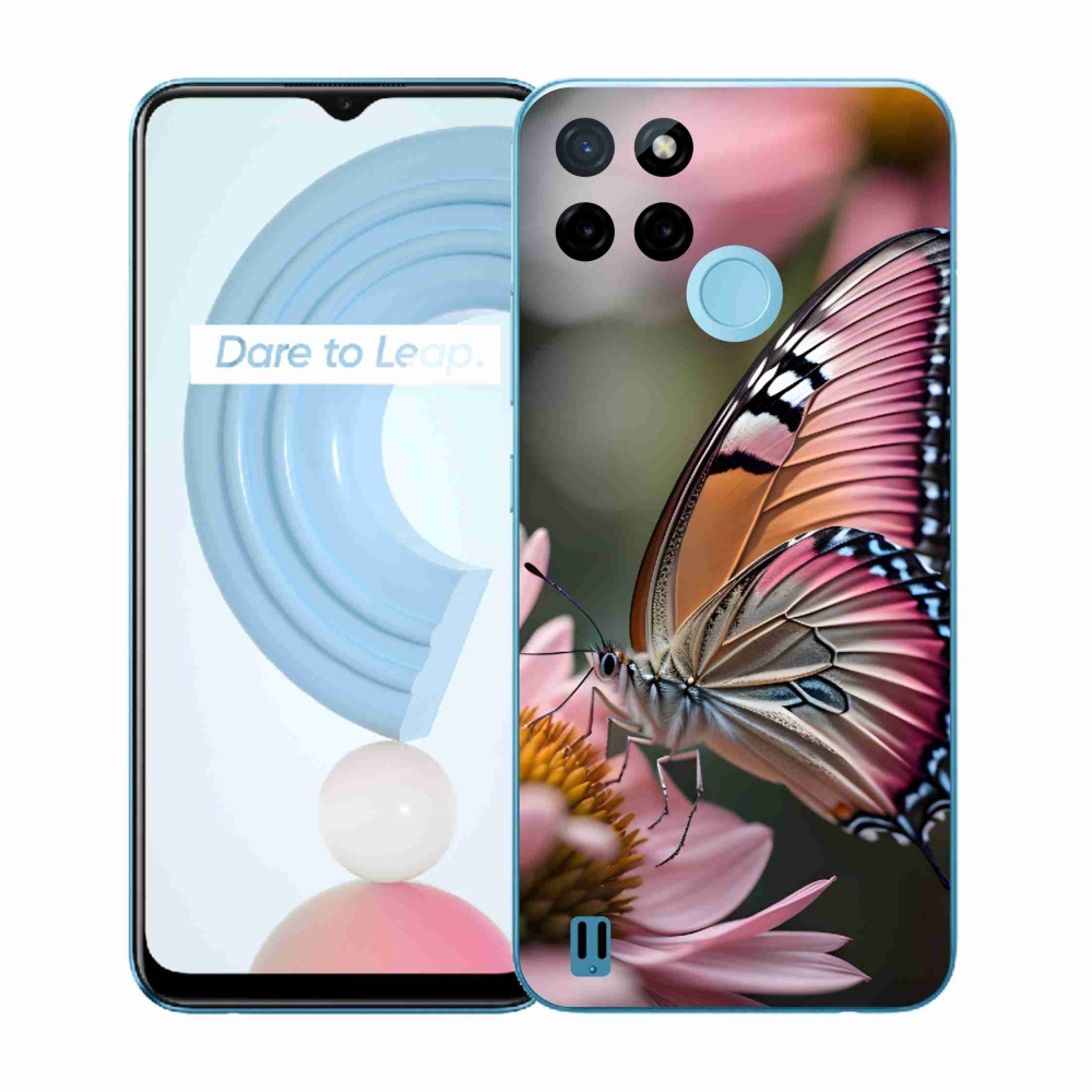 Zselés borító mmCase a Realme C21Y/C25Y készülékhez - színes pillangó