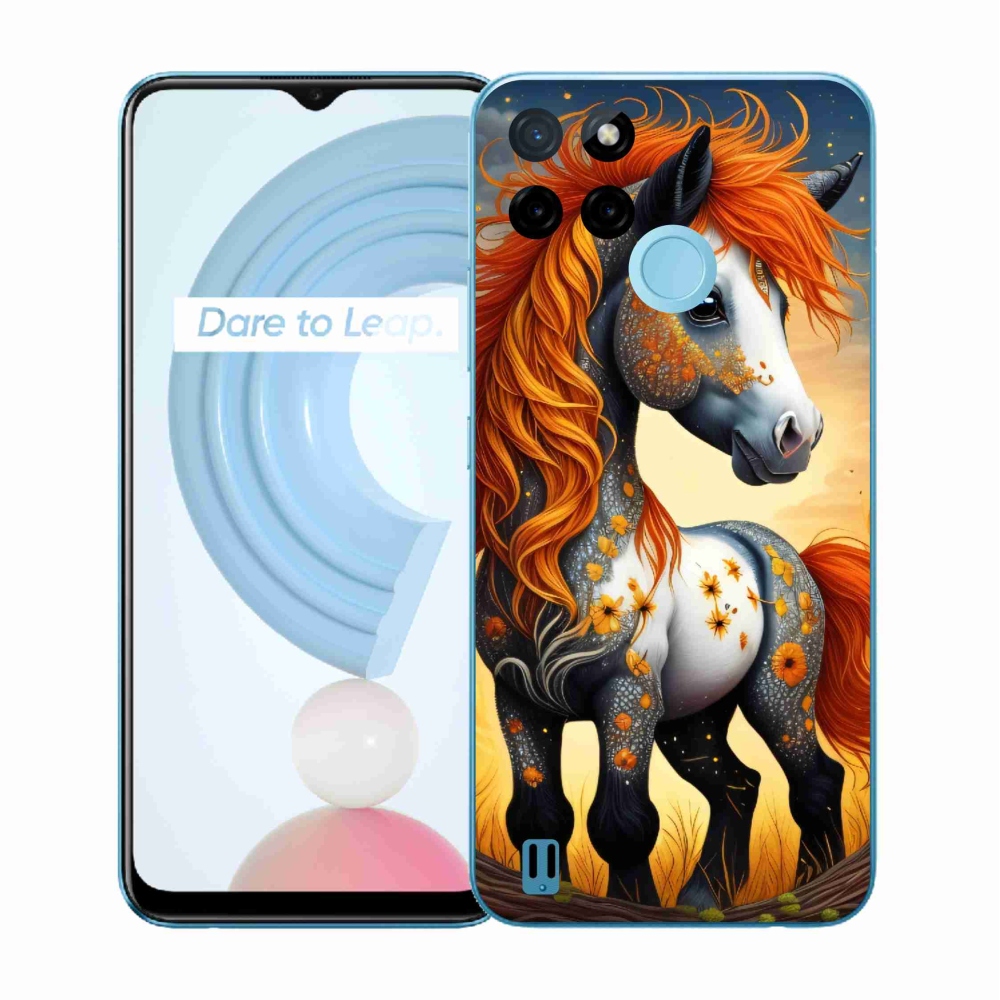 Zselés borítás mmCase a Realme C21Y/C25Y készülékhez - színes póni