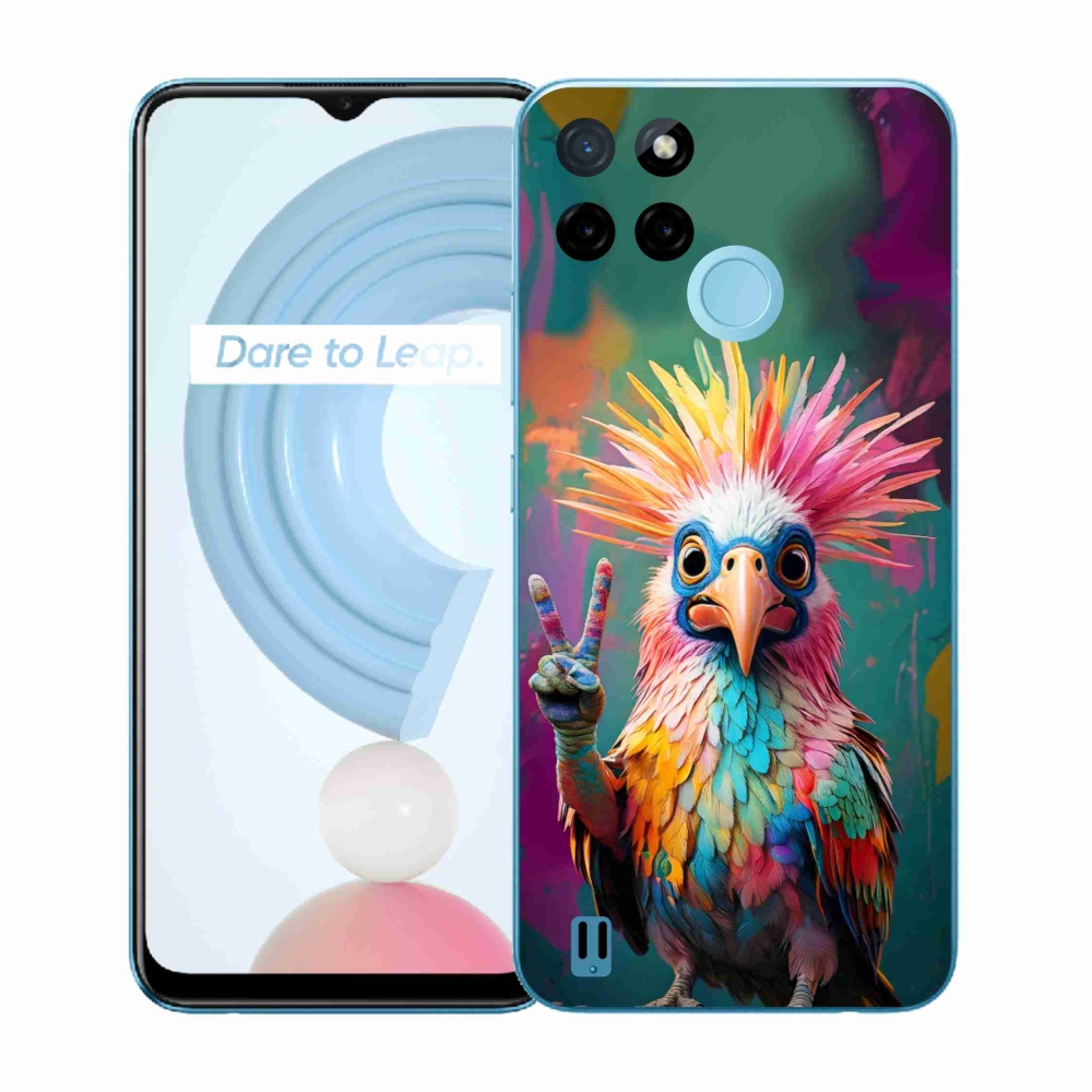 Zselés borító mmCase a Realme C21Y/C25Y készülékhez - színes lázadó