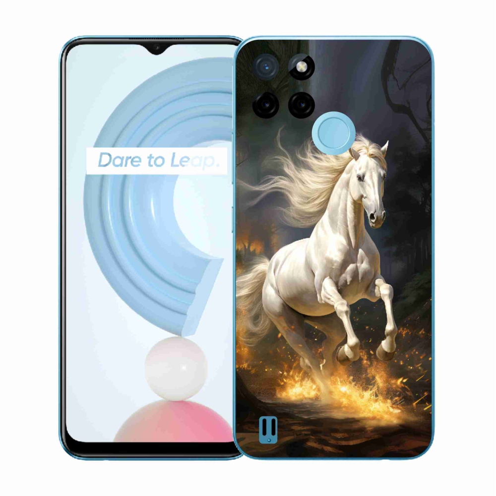 Zselés tok mmCase a Realme C21Y/C25Y készülékhez - fehér ló 2