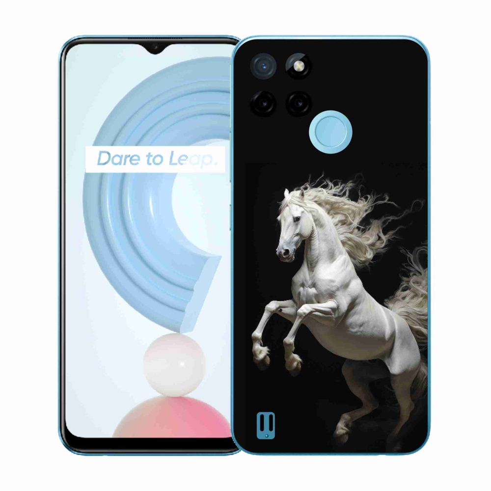 Zselés tok mmCase a Realme C21Y/C25Y készülékhez - fehér ló 4
