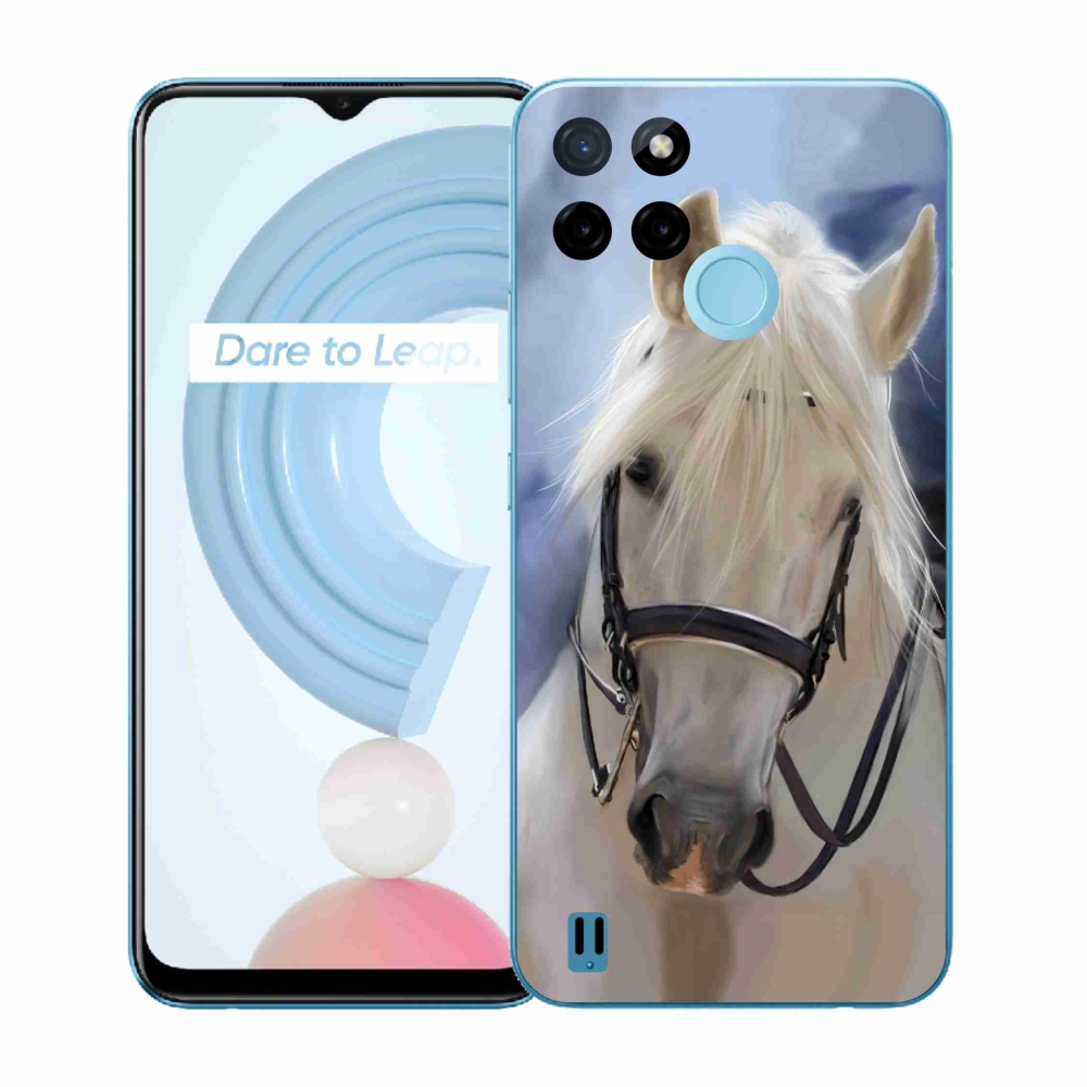 Zselés borítás mmCase a Realme C21Y/C25Y készülékhez - fehér ló
