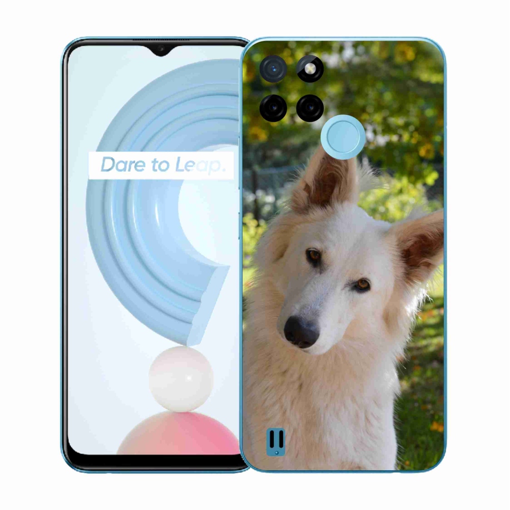 Zselés borítás mmCase for Realme C21Y/C25Y - fehér svájci juhász 1