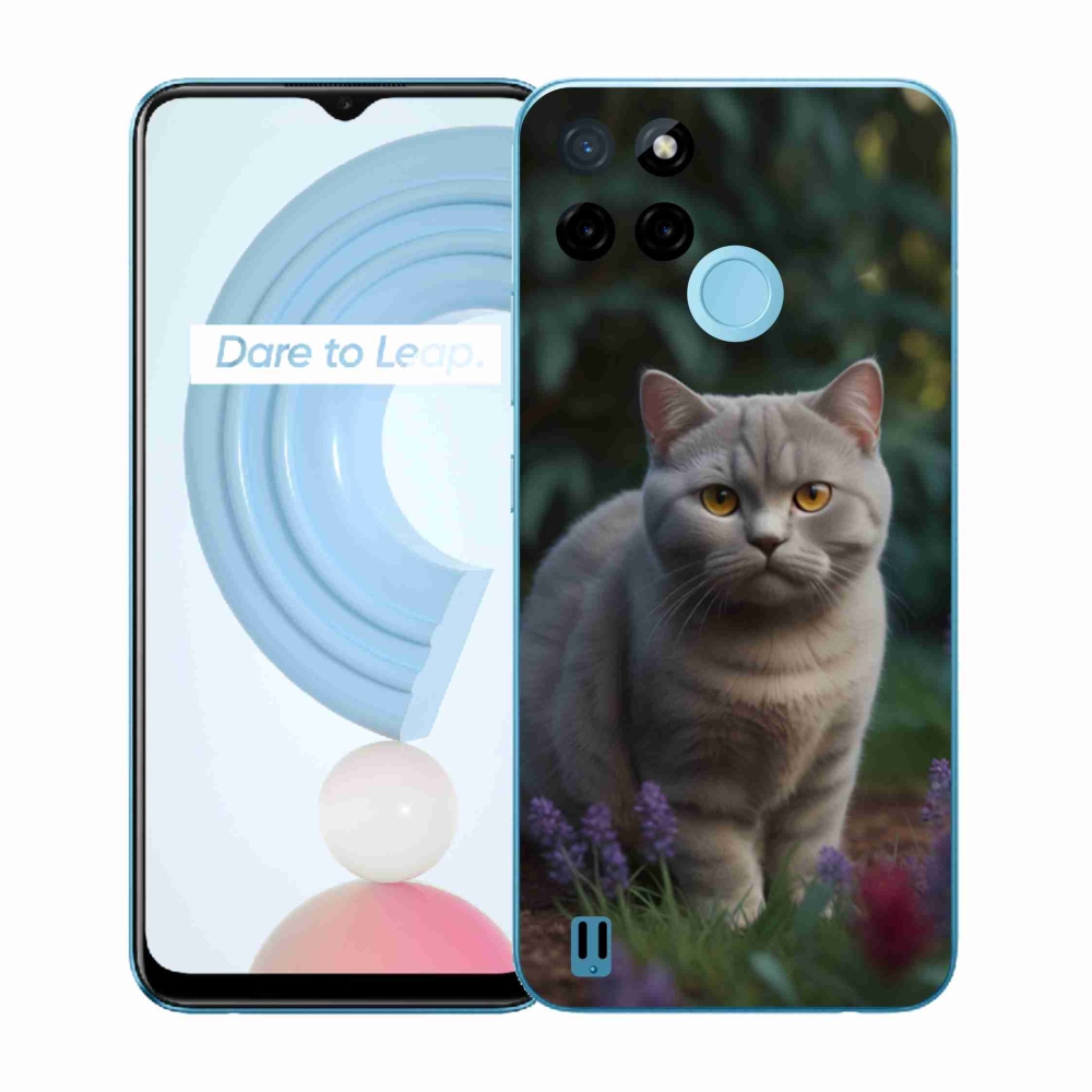 Zselés borítás mmCase a Realme C21Y/C25Y készülékhez - Brit macska