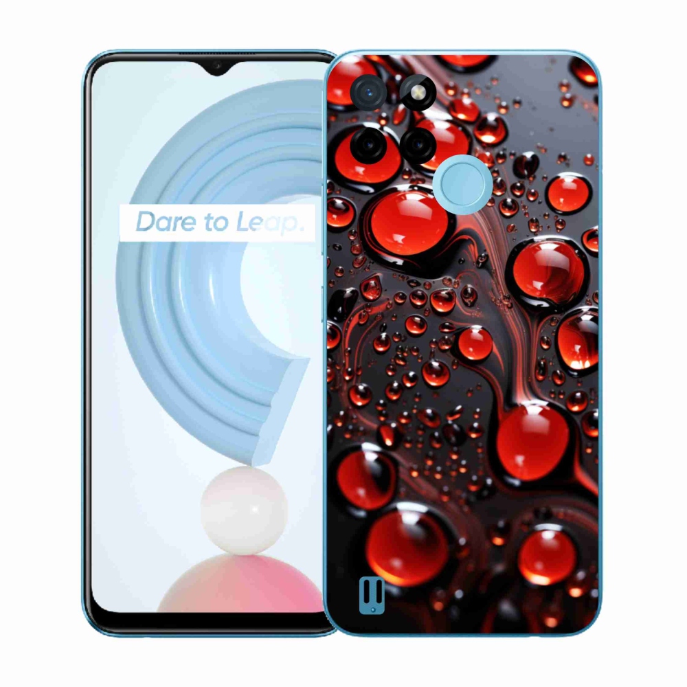 Zselés tok mmCase a Realme C21Y/C25Y készülékhez - piros csepp 2
