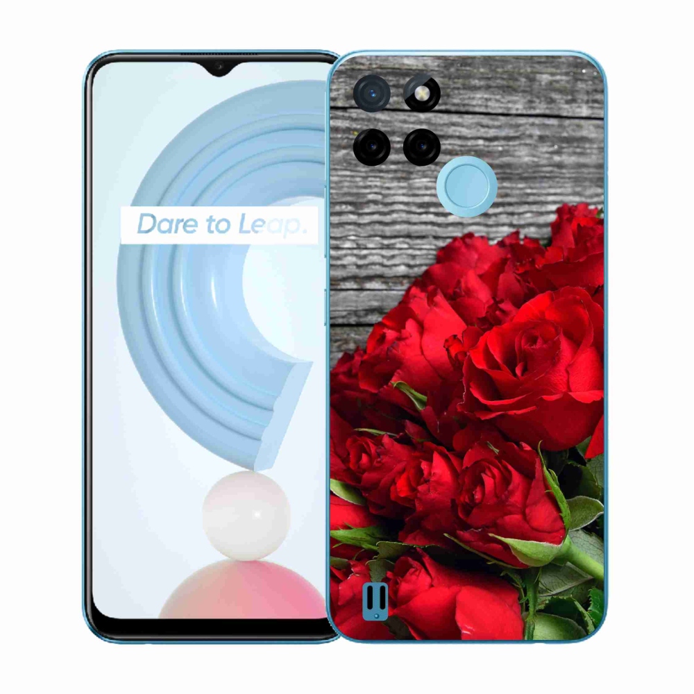 Zselés borító mmCase a Realme C21Y/C25Y készülékhez - piros rózsa