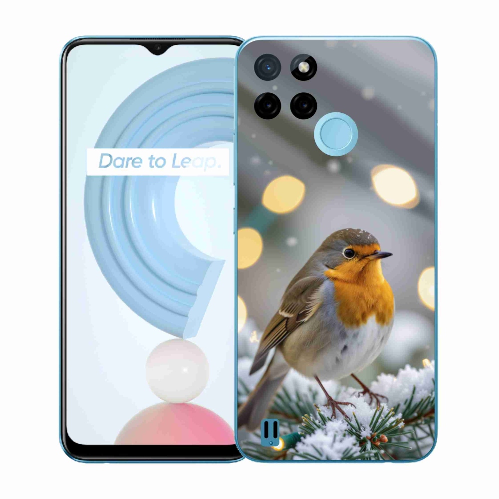 Zselés borítás mmCase a Realme C21Y/C25Y készülékhez - télen piros színben