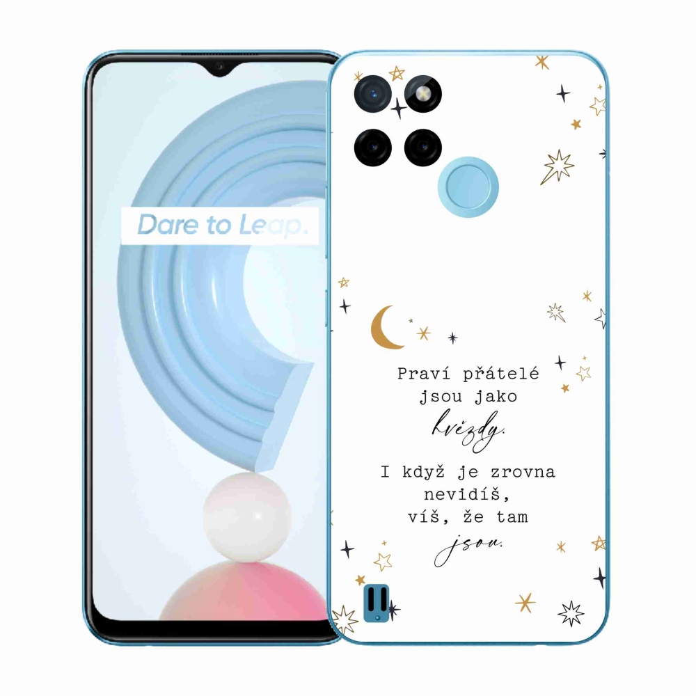 Zselés borító mmCase a Realme C21Y/C25Y készülékhez - idézet 6 fehér háttér