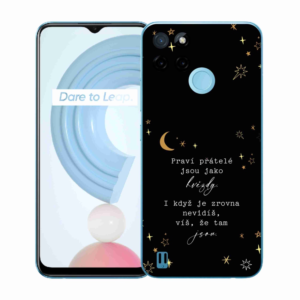 Zselés borító mmCase a Realme C21Y/C25Y készülékhez - idézet 6 fekete háttér