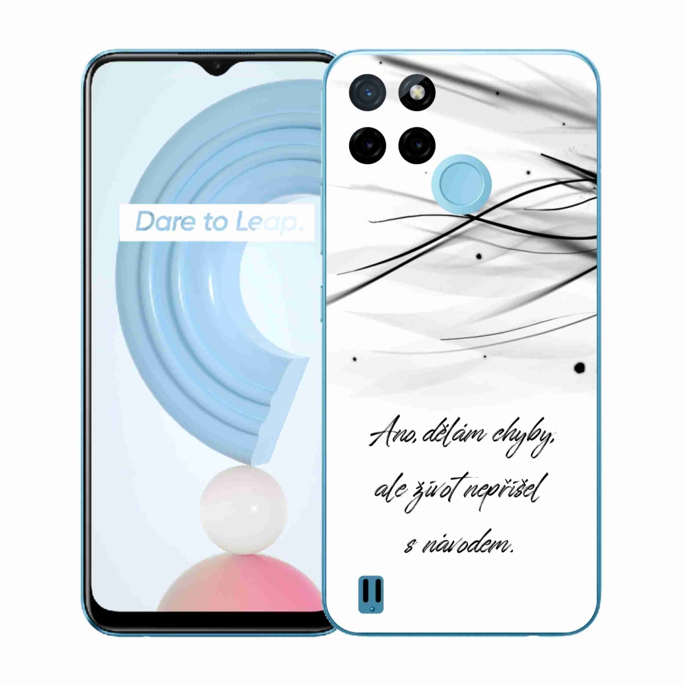 Zselés borító mmCase a Realme C21Y/C25Y készülékhez - idézem fehér háttérrel