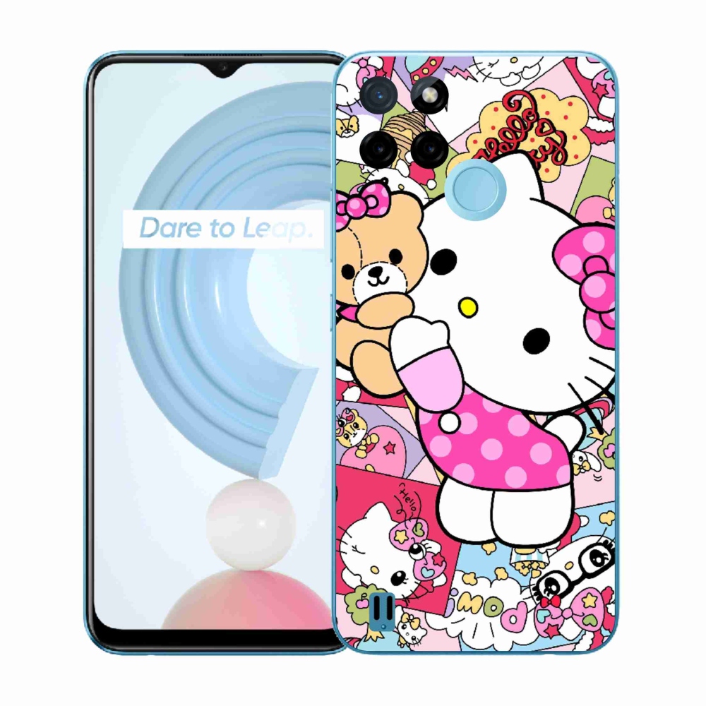 Zselés borítás mmCase a Realme C21Y/C25Y készülékhez - aranyos cica