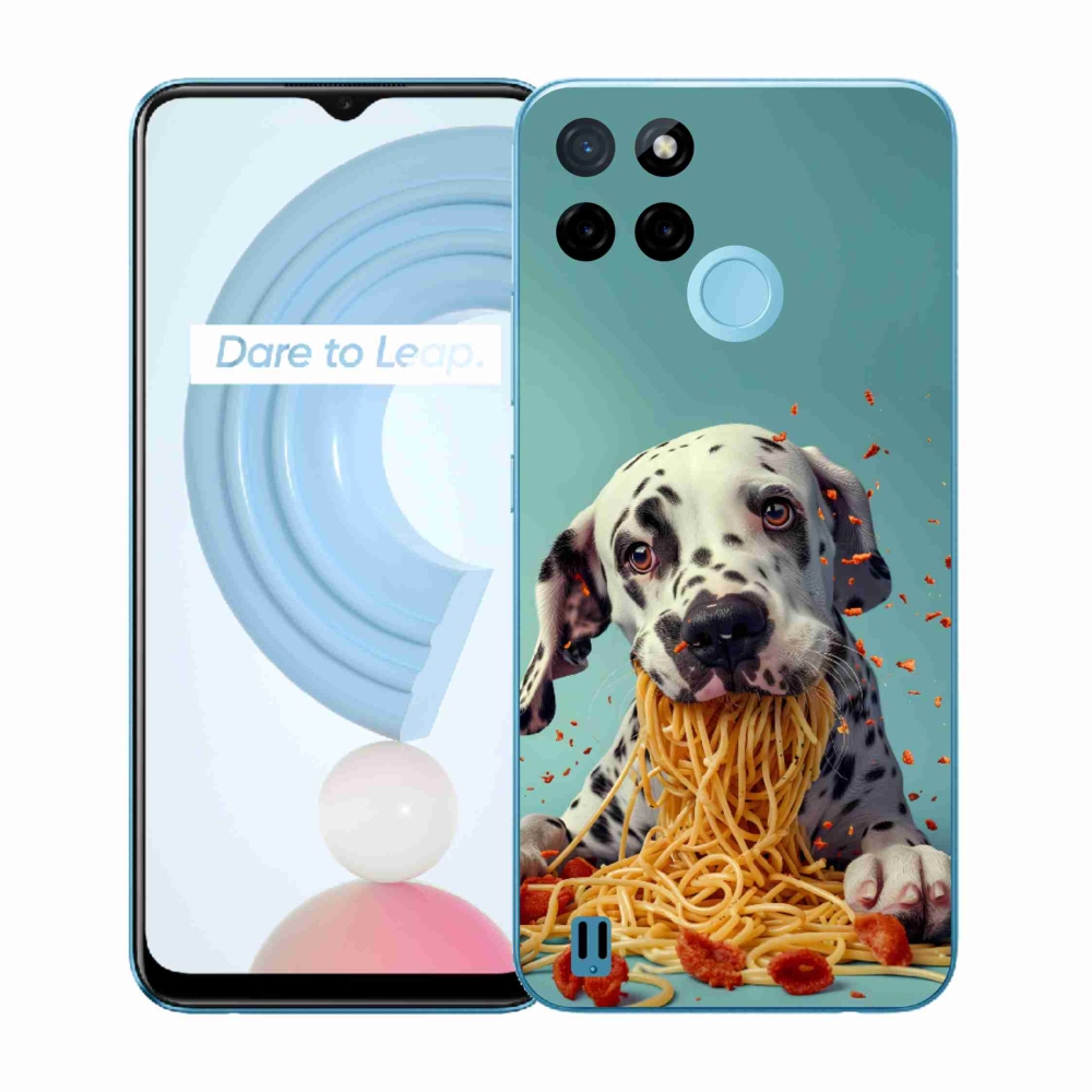 Zselés borítás mmCase a Realme C21Y/C25Y készülékhez - dalmát és spagetti