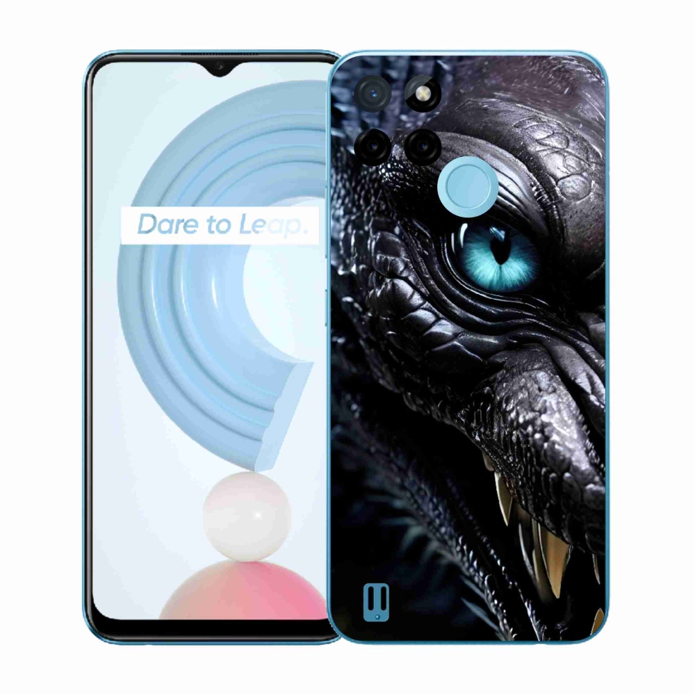 Zselés borítás mmCase a Realme C21Y/C25Y készülékhez - sárkány nézet