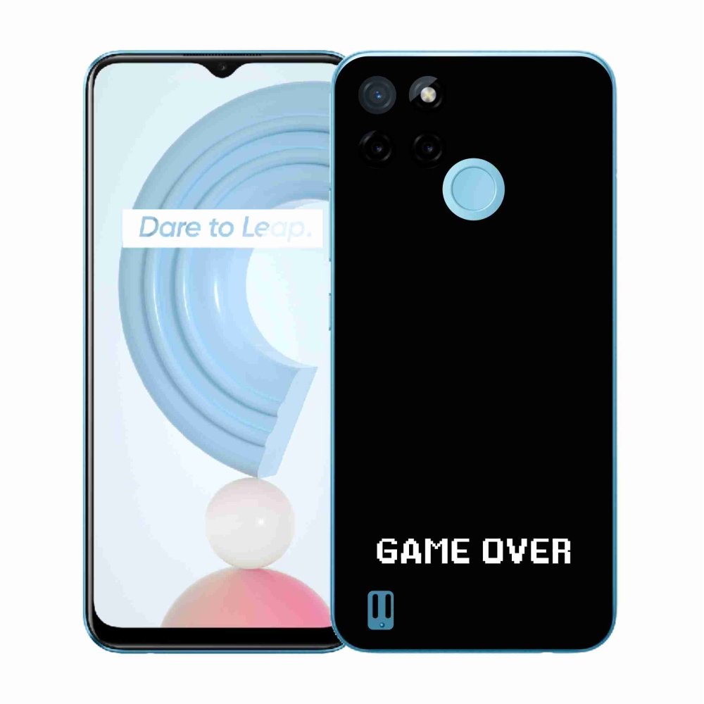 Zselés borítás mmCase a Realme C21Y/C25Y készülékhez - játék fekete háttéren