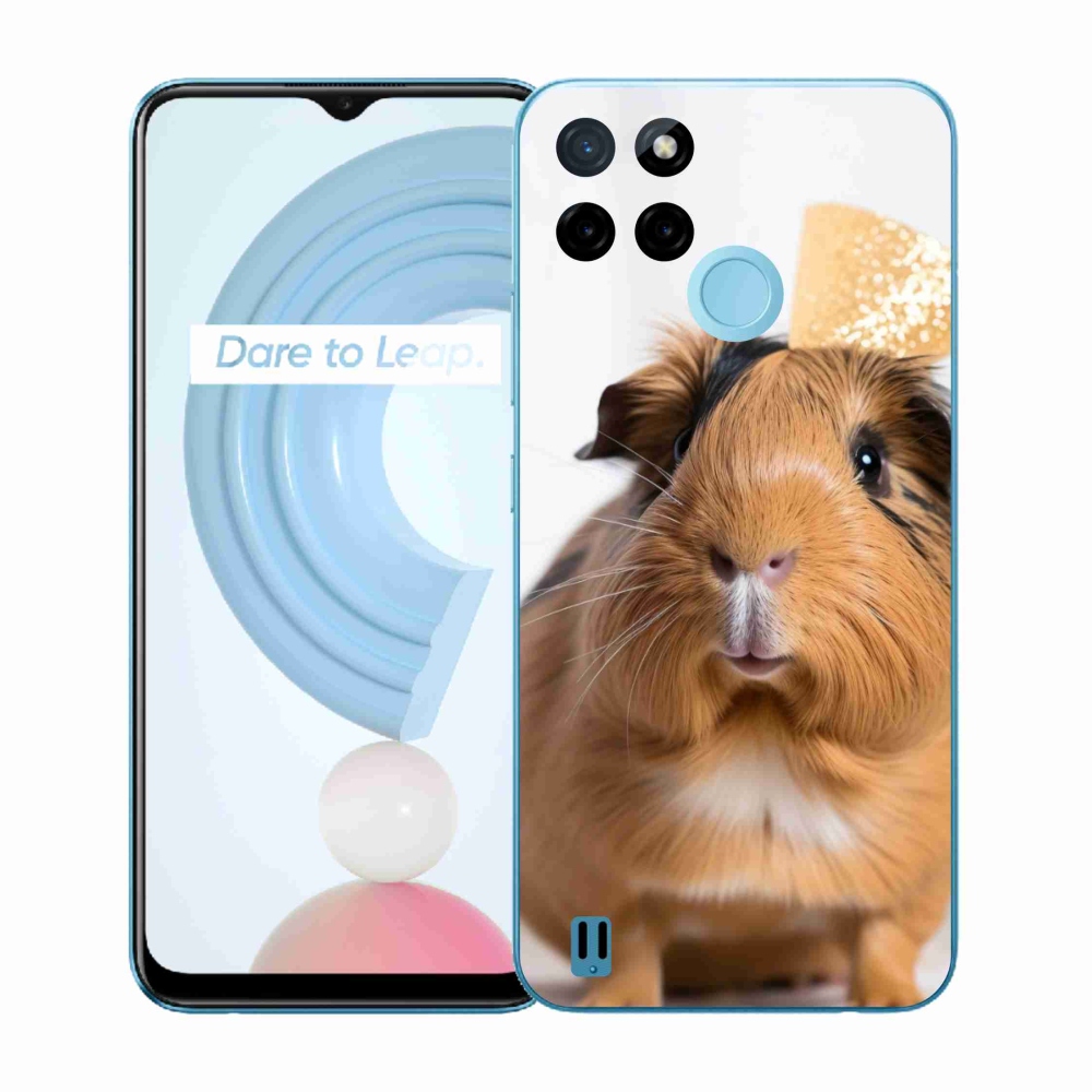 Gélfedél mmCase a Realme C21Y/C25Y-hoz - barna tengerimalac