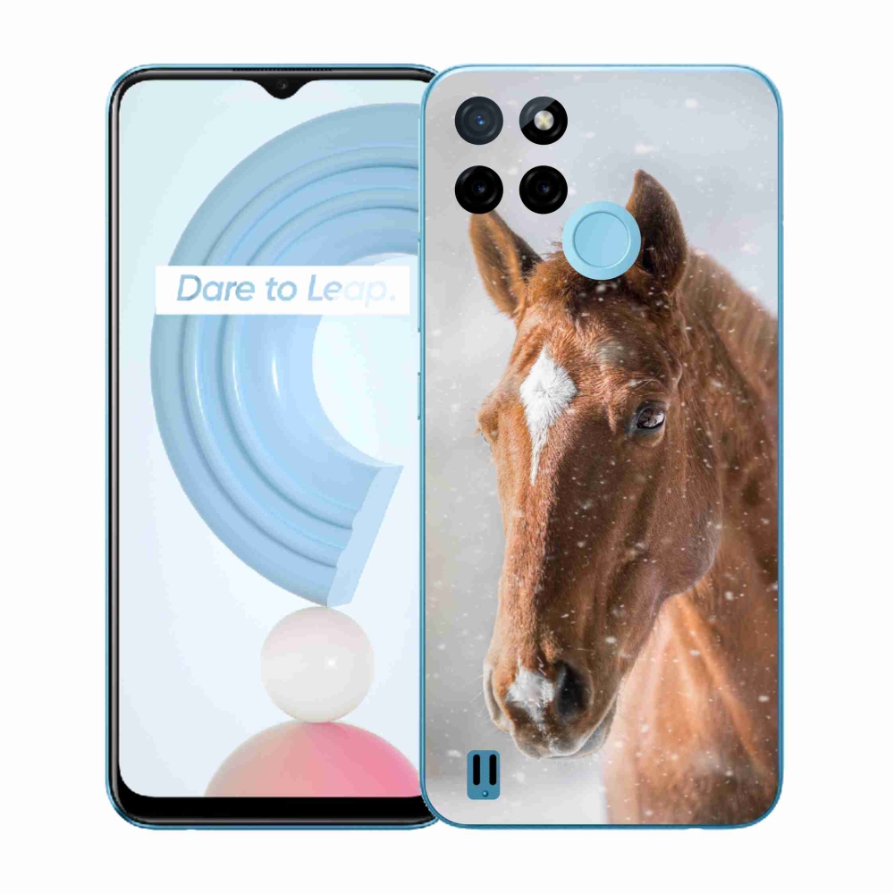 Zselés tok mmCase a Realme C21Y/C25Y készülékhez - barna ló 2