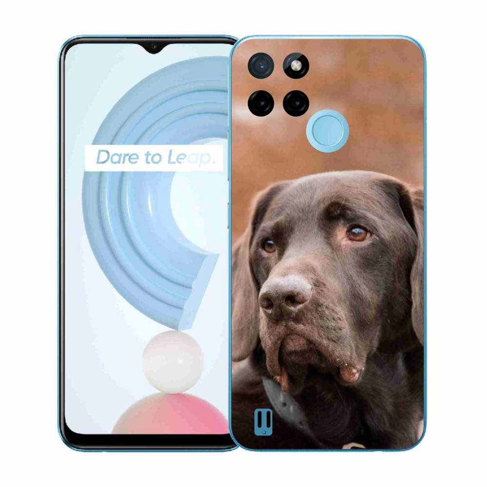 Zselés tok mmCase a Realme C21Y/C25Y készülékhez - barna labrador színű