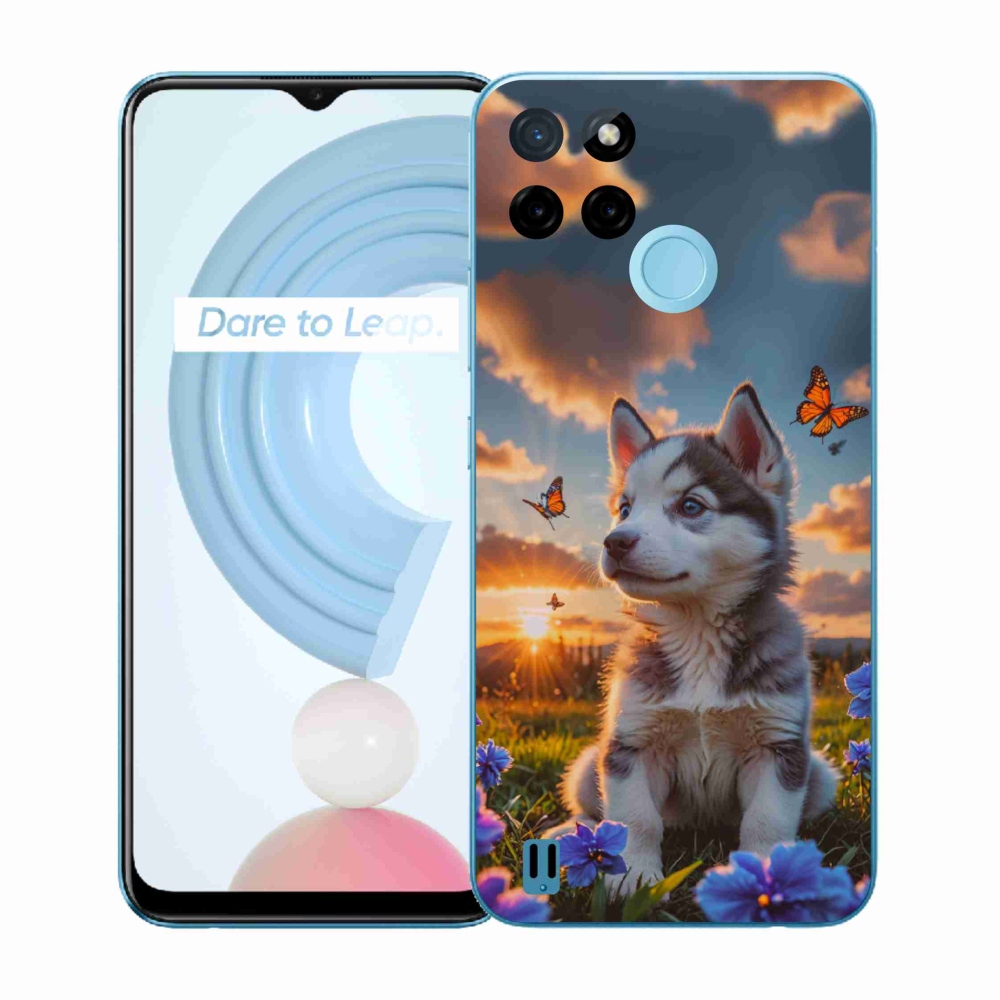 Gél borítás mmCase a Realme C21Y/C25Y készülékhez - husky naplementében