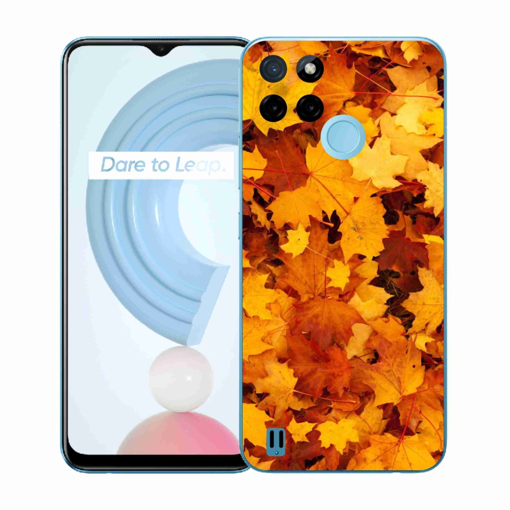 Zselés borító mmCase a Realme C21Y/C25Y készülékhez - juharlevelek