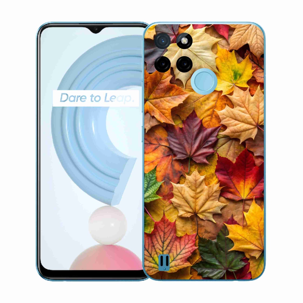 Zselés borítás mmCase a Realme C21Y/C25Y készülékhez - juharlevelek 2