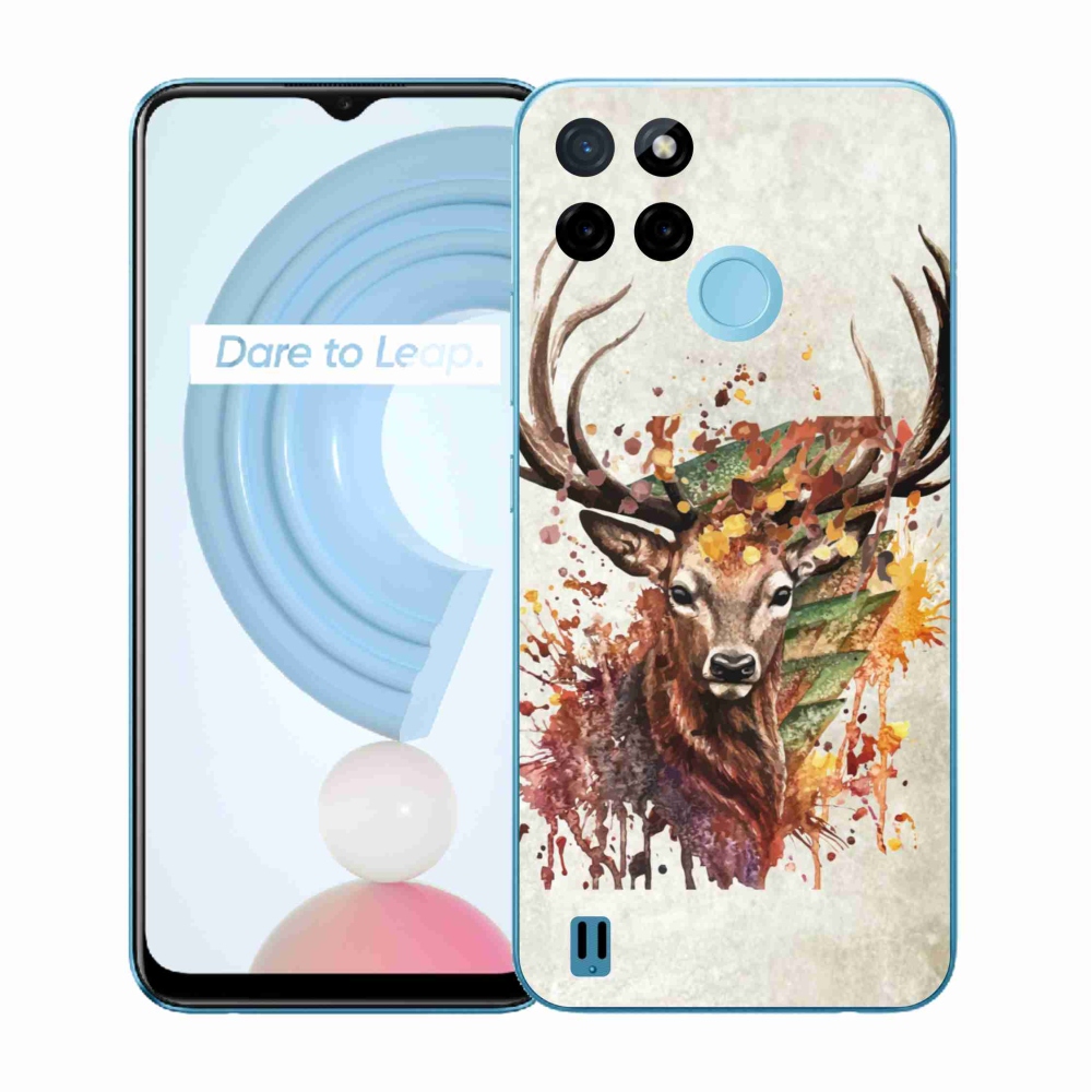 Zselés borítás mmCase a Realme C21Y/C25Y készülékhez - szarvas 1