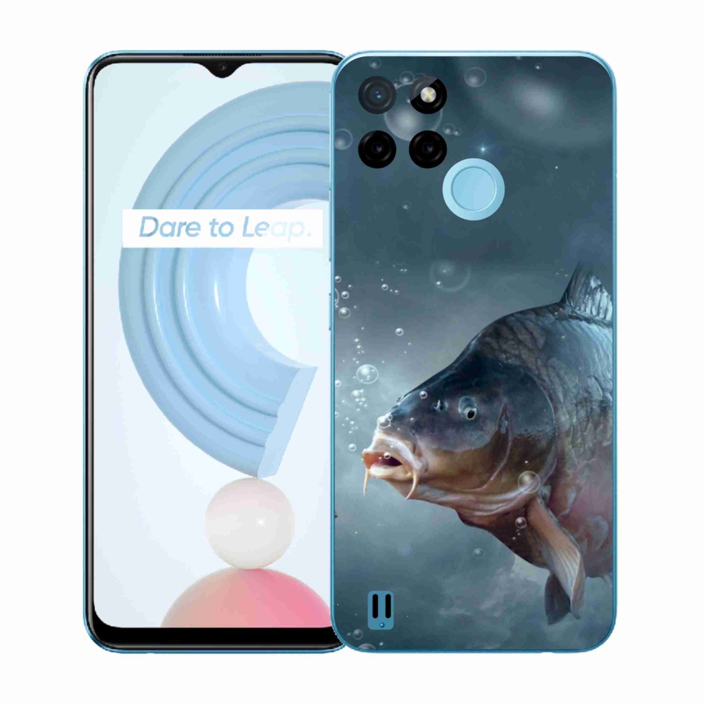 Zselés borítás mmCase a Realme C21Y/C25Y készülékhez - ponty és buborékok