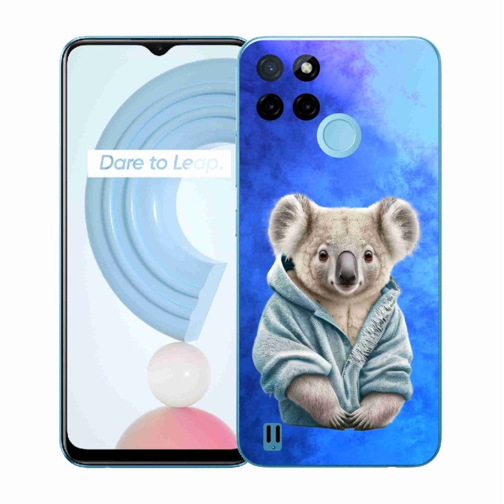Zselés borítás mmCase a Realme C21Y/C25Y készülékhez - koala pulóverben