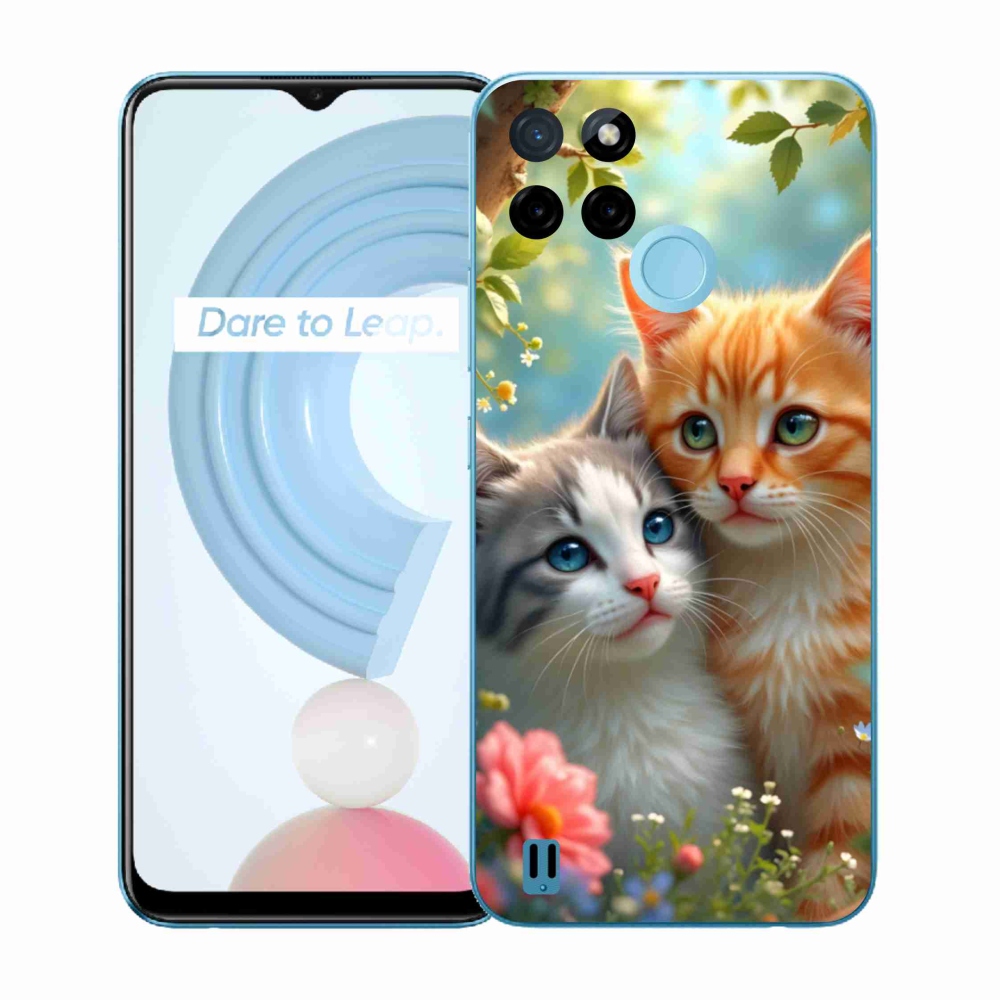 Zselés borítás mmCase a Realme C21Y/C25Y készülékhez - cat love 2